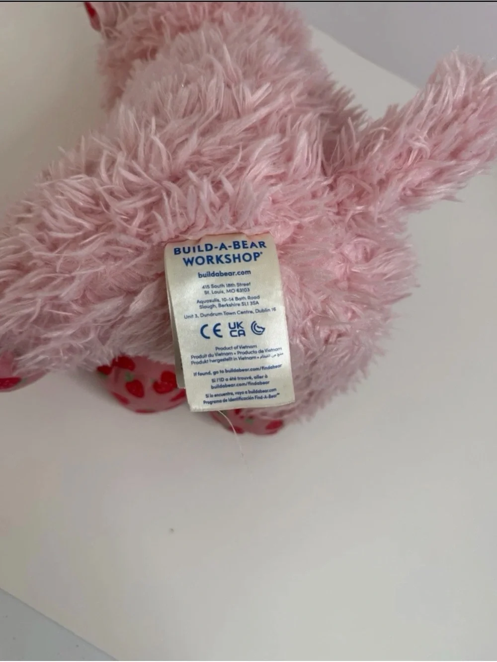 Build A Bear BAB Strawberry Highland Cow Stuffed Animal Pink Plush 2024 Rare